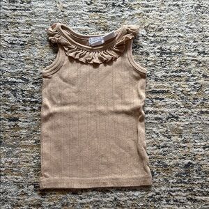 Jamie Kay Beige Ruffled tank Top